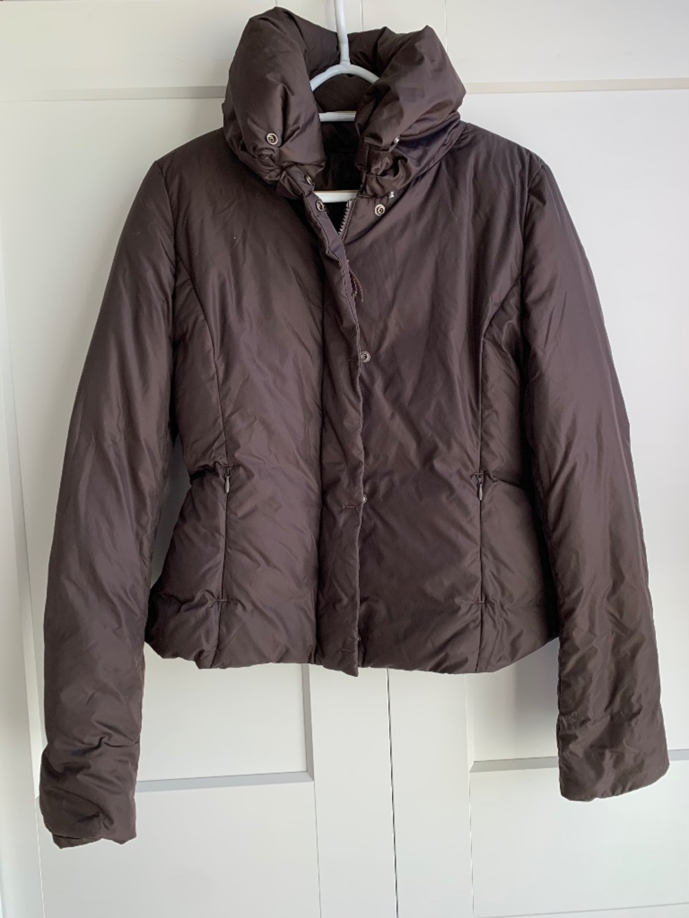 Weekend Max Mara Down Puff Brown Jacket Cropped Women's Size 4